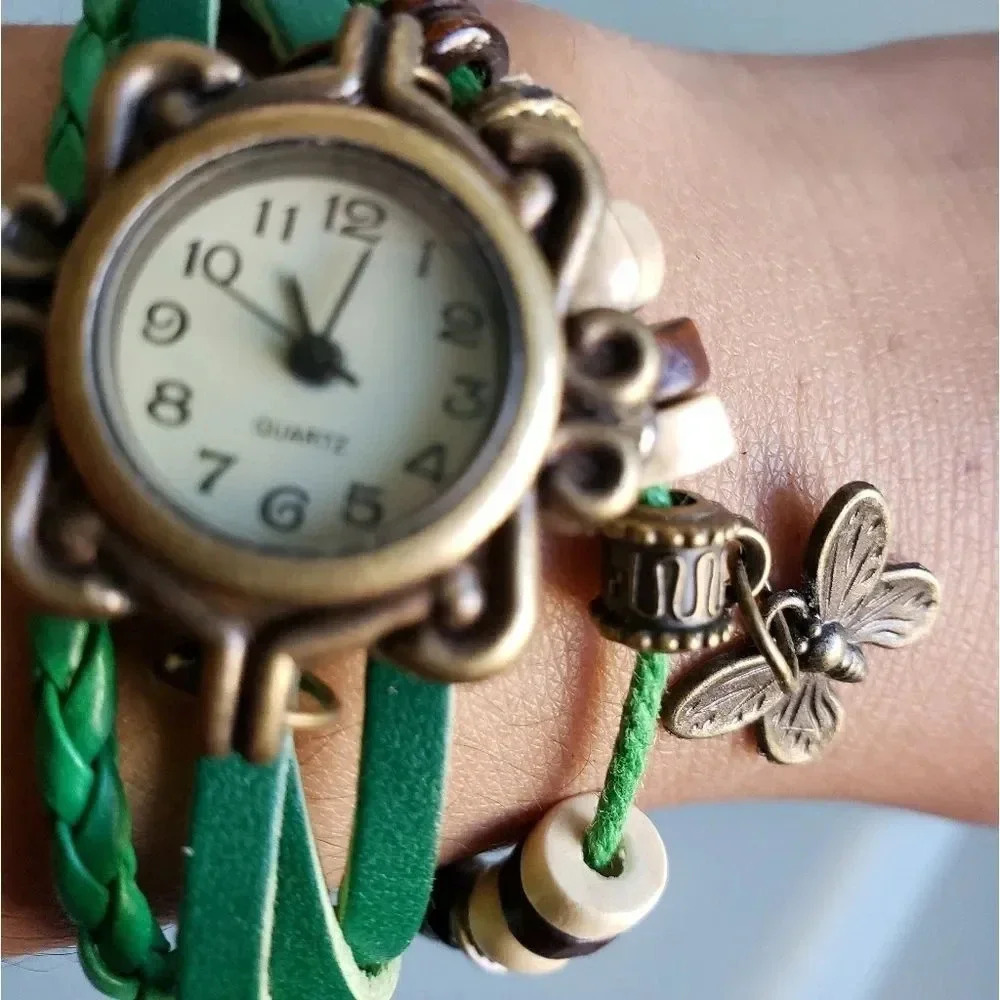 Leather watch band